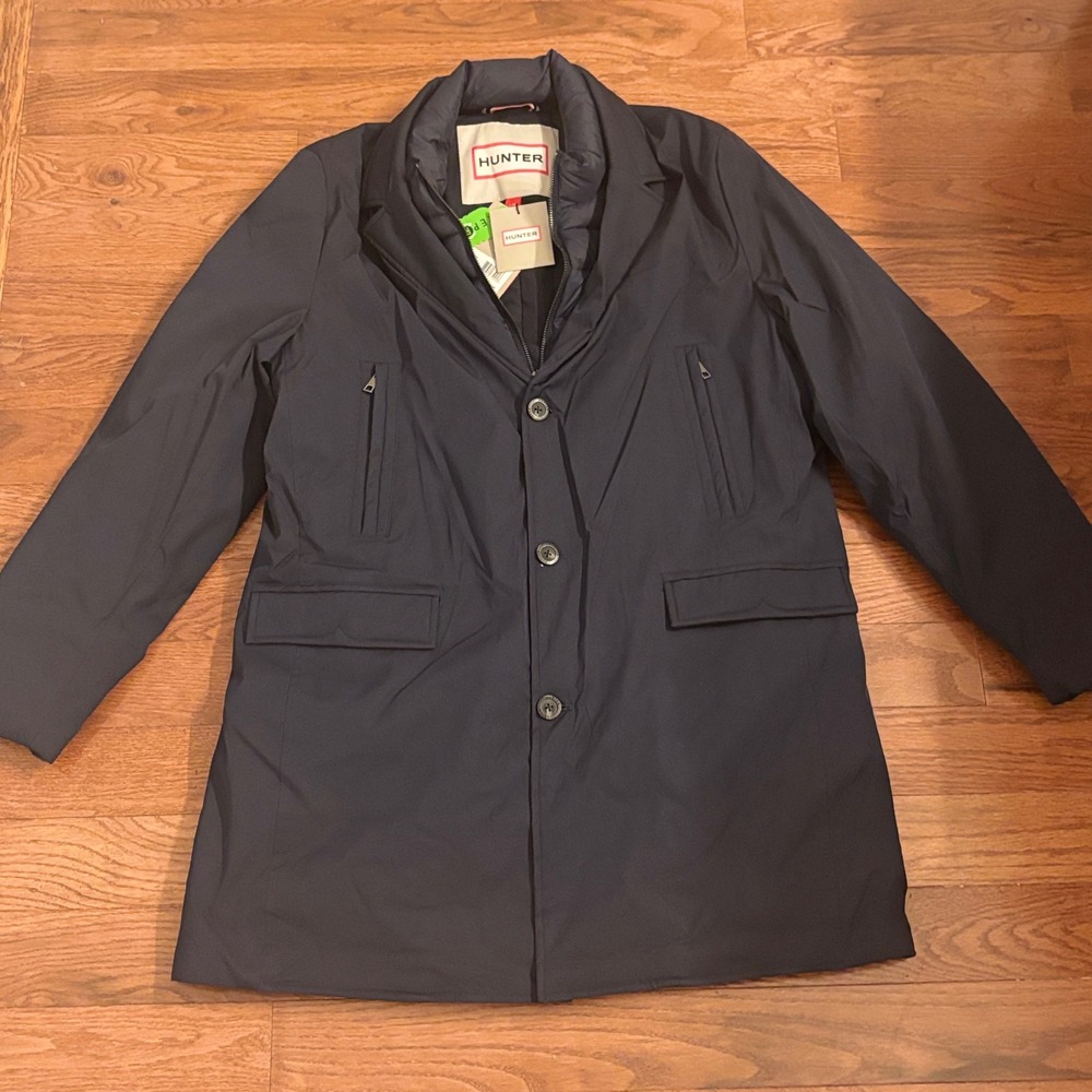 Hunter Navy Blue Men's Water Resistant Blazer Jacket Size L Aldgate NEW WITH TAG - Picture 4 of 13